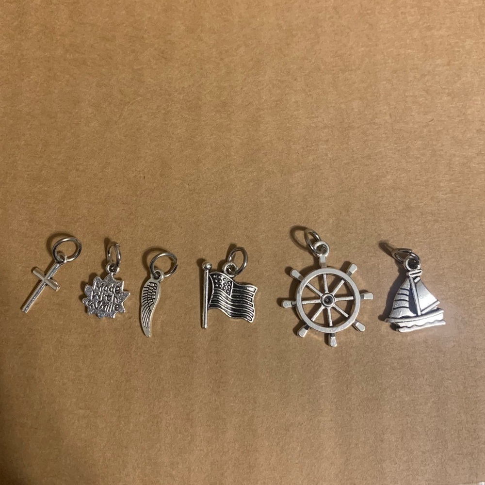 6 charms for a charm bracelet